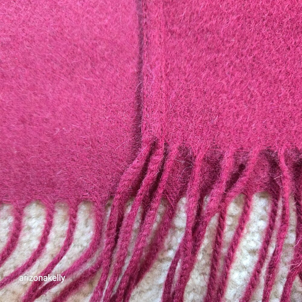 NWT Portolano Lambswool Wool Wrap Burgundy - Picture 3 of 14